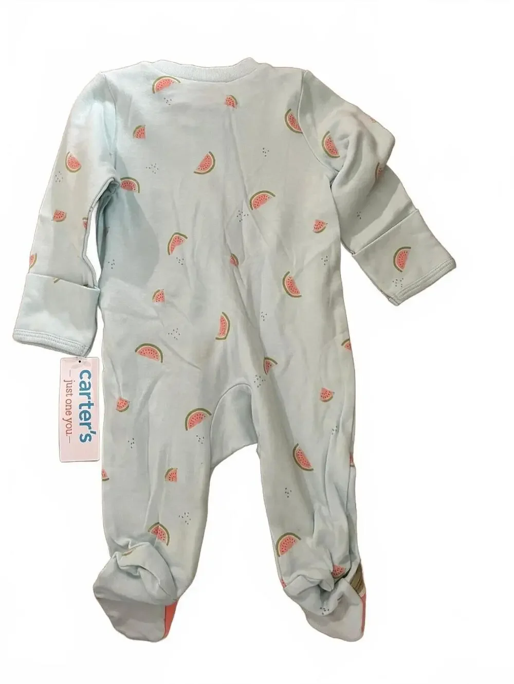 Carter's Just 1 You Light Blue Watermelon Footie, 3 Months